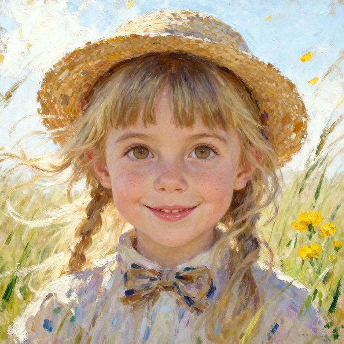 A portrait, framed for the wall